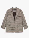 Marynarka w kratę oversize - brązowy - CROPP - small4