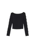 Tricou cu mânecă lungă - negru - CROPP - small2