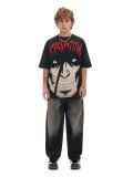 Schwarzes T-Shirt mit Aufdruck Attack on Titan - Schwarz - CROPP - small3