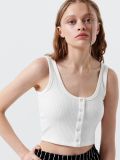 Crop top în dungi - alb - CROPP - small2