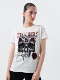 Koszulka z nadrukiem Guns N' Roses - kremowy - CROPP - small1