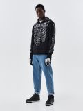 Rozpinana bluza z kapturem i nadrukiem - czarny - CROPP - small2