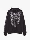 Rozpinana bluza z kapturem i nadrukiem - czarny - CROPP - small4