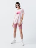 Koszulka oversize z nadrukiem - różowy - CROPP - small2