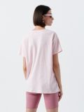 Koszulka oversize z nadrukiem - różowy - CROPP - small3
