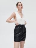 Minigonna in ecopelle - Nero - CROPP - small1