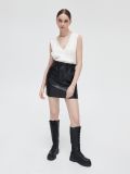 Minigonna in ecopelle - Nero - CROPP - small2