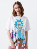 Koszulka oversize z nadrukiem Rick and Morty - biały - CROPP - small1