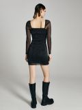 Rochie cu fir metalic - negru - CROPP - small3
