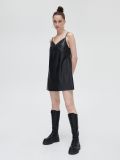 Sukienka z imitacji skóry - czarny - CROPP - small1