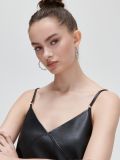 Sukienka z imitacji skóry - czarny - CROPP - small2