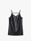 Sukienka z imitacji skóry - czarny - CROPP - small4