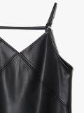 Sukienka z imitacji skóry - czarny - CROPP - small5
