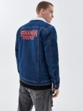 Jeansowa kurtka sherpa Stranger Things - granatowy - CROPP - small1