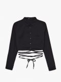 Cămașă cu șnur decorativ - negru - CROPP - small6