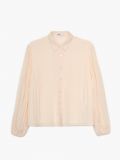 Koszula z plisami - kremowy - CROPP - small4