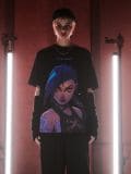 Schwarzes T-Shirt mit Aufdruck Arcane - Schwarz - CROPP - small5