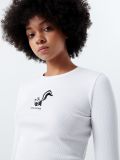 Кроп топ з принтом Looney Tunes - білий - CROPP - small1