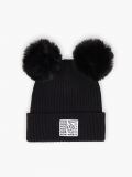 Czapka z pomponami - czarny - CROPP - small1