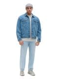 Ciemnoniebieska kurtka jeansowa - granatowy - CROPP - small1