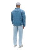 Ciemnoniebieska kurtka jeansowa - granatowy - CROPP - small4