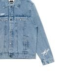 Jeansowa kurtka z nadrukami - niebieski - CROPP - small5