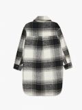 Langer, karierter Mantel - Schwarz - CROPP - small6