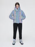 Piumino puffer con effetto olografico - viola scuro - CROPP - small1