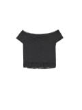 Csipkés fekete top - fekete - CROPP - small2