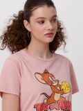 Koszulka Tom and Jerry - różowy - CROPP - small1