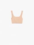 Кроп топ із трикотажу в рубчик - нюдовий - CROPP - small6