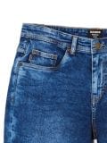 Jeansowe szorty regular z efektem sprania - niebieski - CROPP - small5