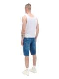 Jeansowe szorty regular z efektem sprania - niebieski - CROPP - small3