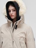 Ocieplana parka z kapturem - kremowy - CROPP - small2