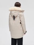 Ocieplana parka z kapturem - kremowy - CROPP - small3