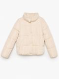 Pikowana kurtka puffer - kremowy - CROPP - small4