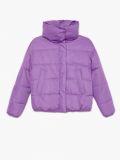 Pikowana kurtka puffer - fioletowy - CROPP - small4