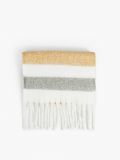 Gestreifter Schal mit Fransen - Grau - CROPP - small4
