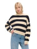 Ριγέ πουλόβερ - ΚΡΕΜ - CROPP - small1