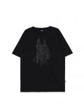 T-shirt oversize z printem - czarny - CROPP - small2