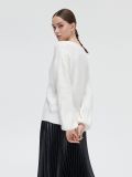 Sweter z ozdobną koronką - kremowy - CROPP - small3