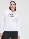 Bluza z kapturem i nadrukiem - biały - CROPP - small1
