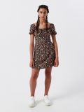 Sukienka w kwiaty - beżowy - CROPP - small1