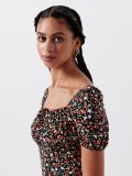 Sukienka w kwiaty - beżowy - CROPP - small2