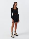 Top cu mânecă lungă - negru - CROPP - small2