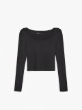 Top cu mânecă lungă - negru - CROPP - small4