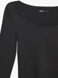 Top cu mânecă lungă - negru - CROPP - small5