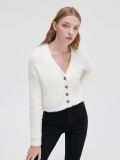 Puszysty kardigan - kremowy - CROPP - small1