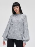 Pulover cu aplicație decorativă - gri-închis - CROPP - small2