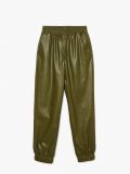 Joggery z imitacji skóry - zielony - CROPP - small4